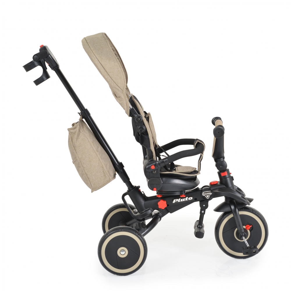 Tricicleta Byox Pluto Beige Pliabilă cu Scaun Rotativ