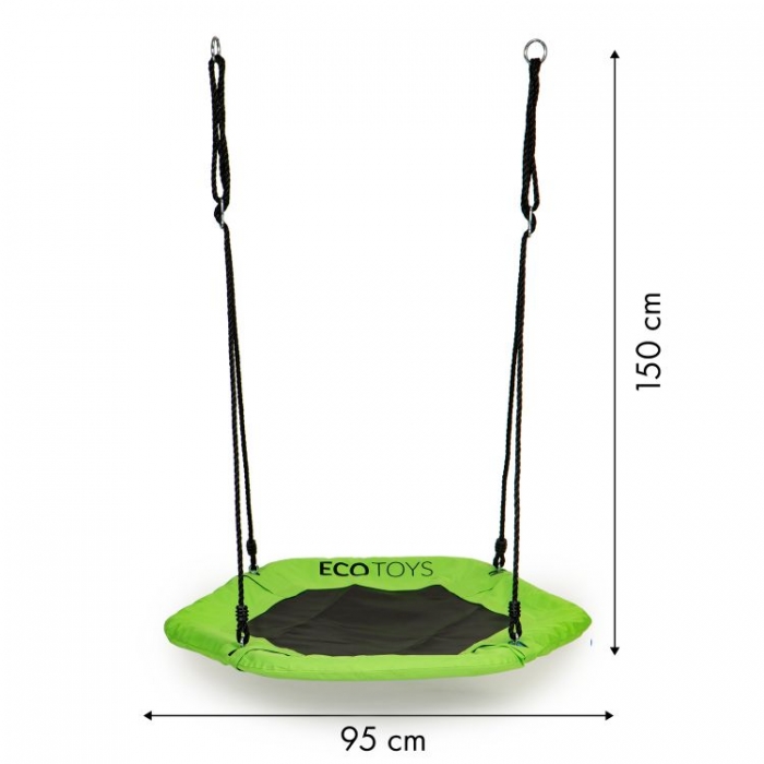 Leagan Hexagonal Ecotoys pentru Copii - imagine 4