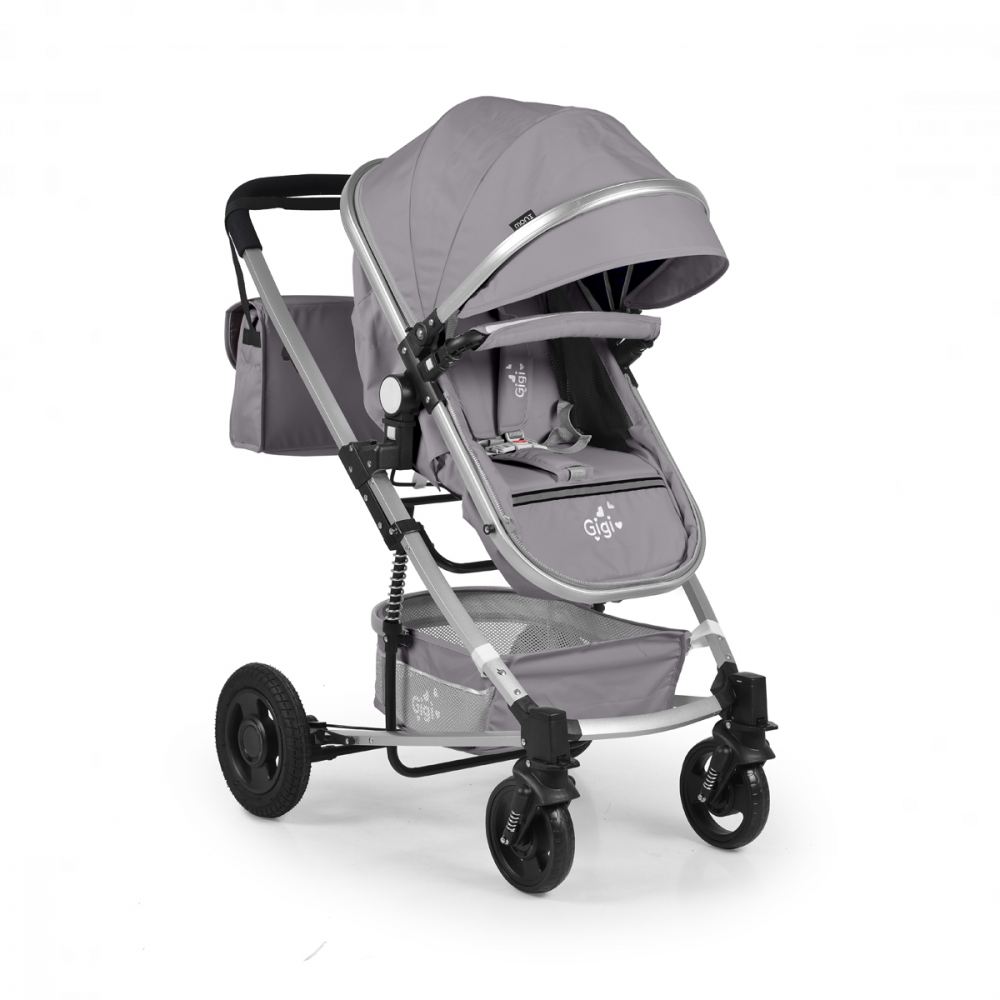 Carucior 2 in 1 Moni Gigi Light Grey, 0-15 kg - imagine 2