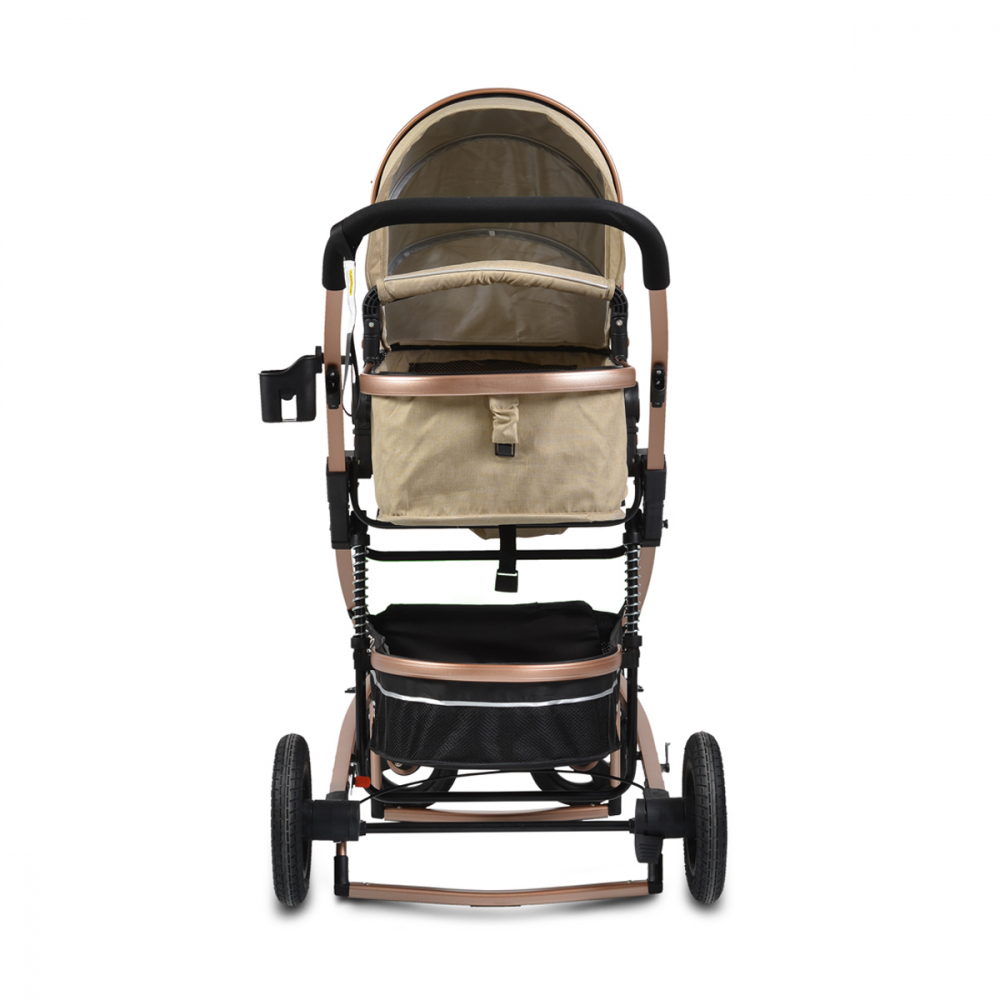 Carucior 2 in 1 Transformabil Moni Gigi, Beige - imagine 9