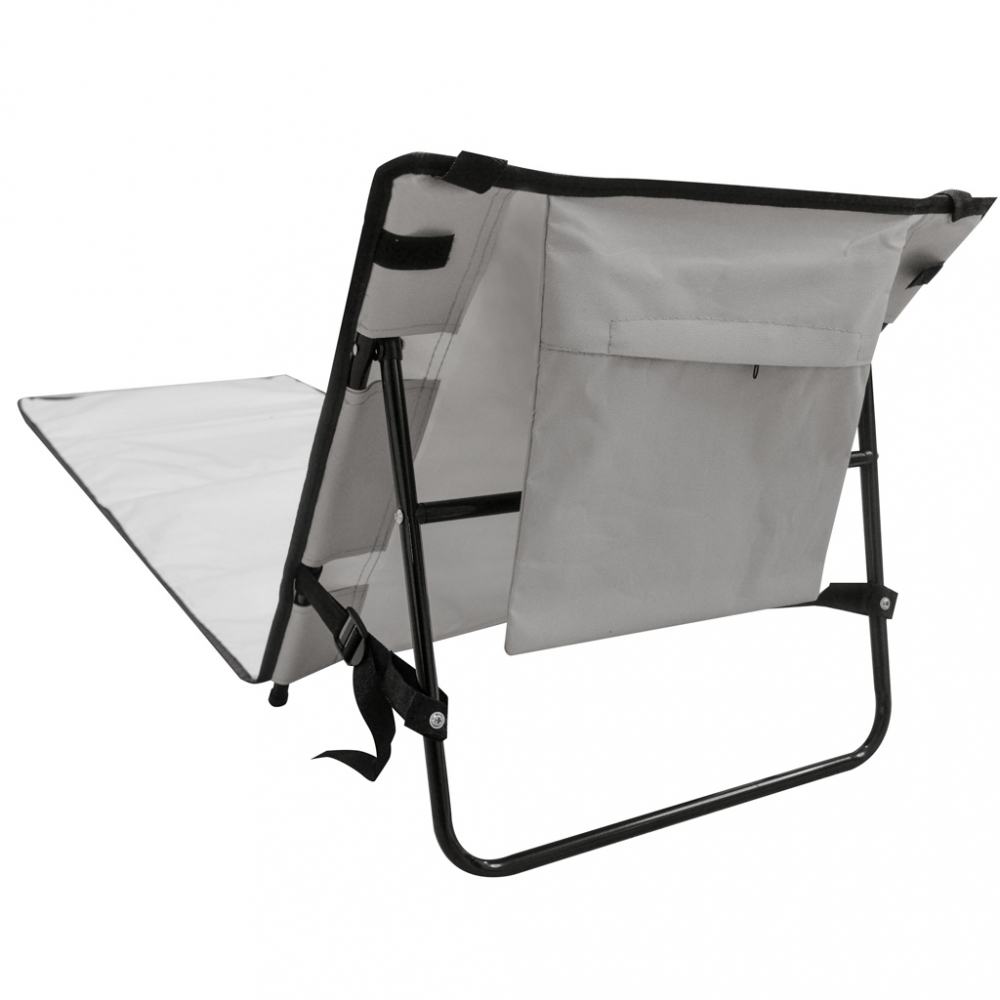 Sezlong plajă pliabil Ikonka Grey, rezistent și confortabil - imagine 6