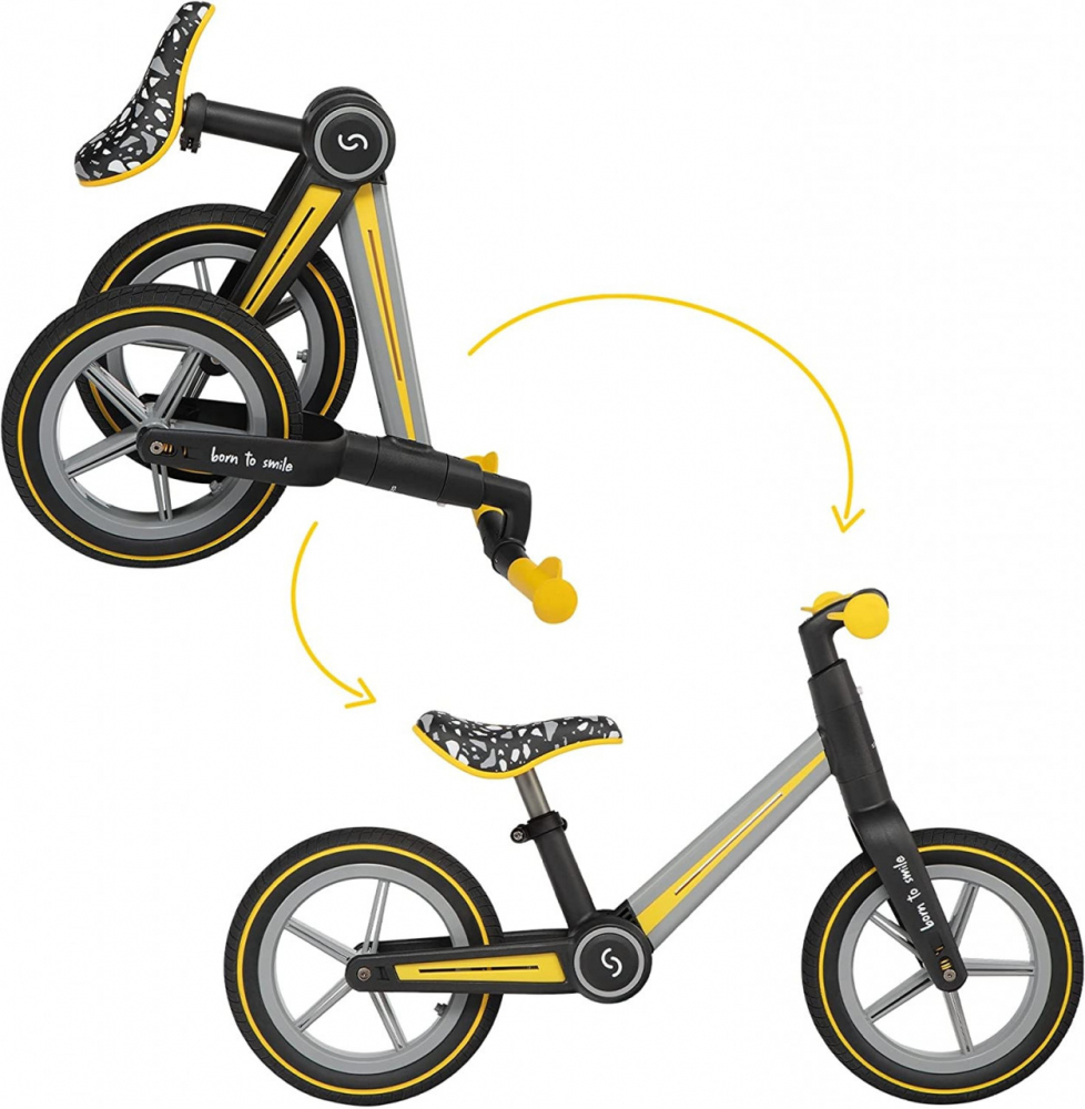 Bicicleta Skiddou Ronny Yellow 12" Pliabila