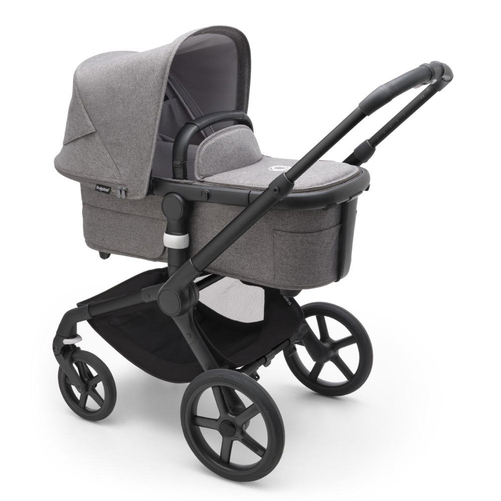 Carucior 2 in 1 Bugaboo Fox 5 Black Grey Melange - imagine 2