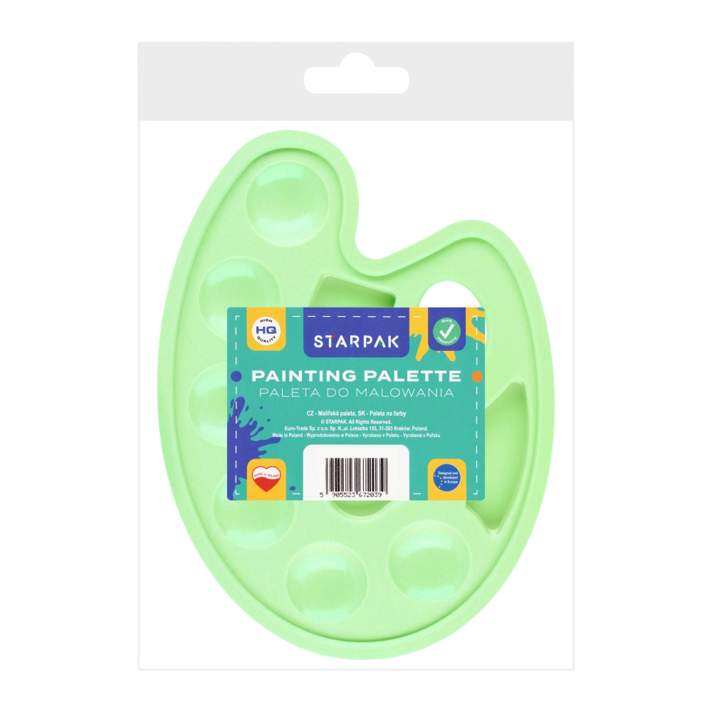 Paleta Vopsea Plastic Starpak Verde, 10 Recipiente