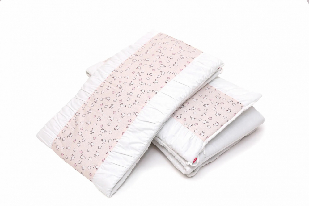 KidsDecor Protectii Patut Pink Ducks Bumbac