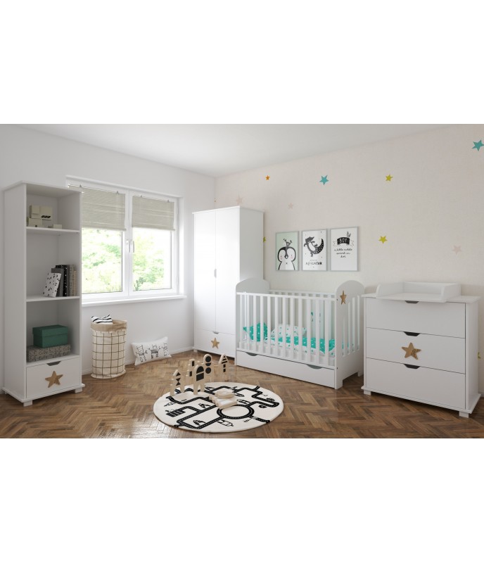 Patut Lemn Nichiduta Little Star cu Saltea - imagine 4