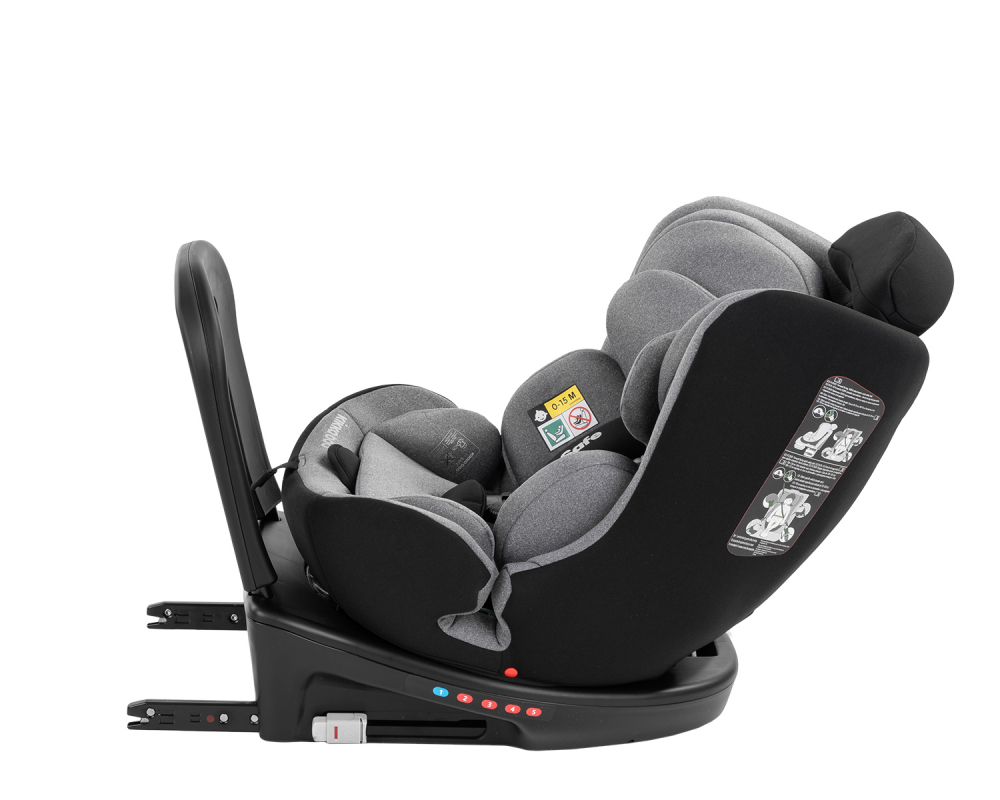 Scaun Auto KikkaBoo i-SIZE ISOFIX, Gri - imagine 5