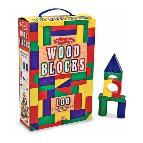 Cuburi Lemn Colorate Melissa & Doug 100 Buc