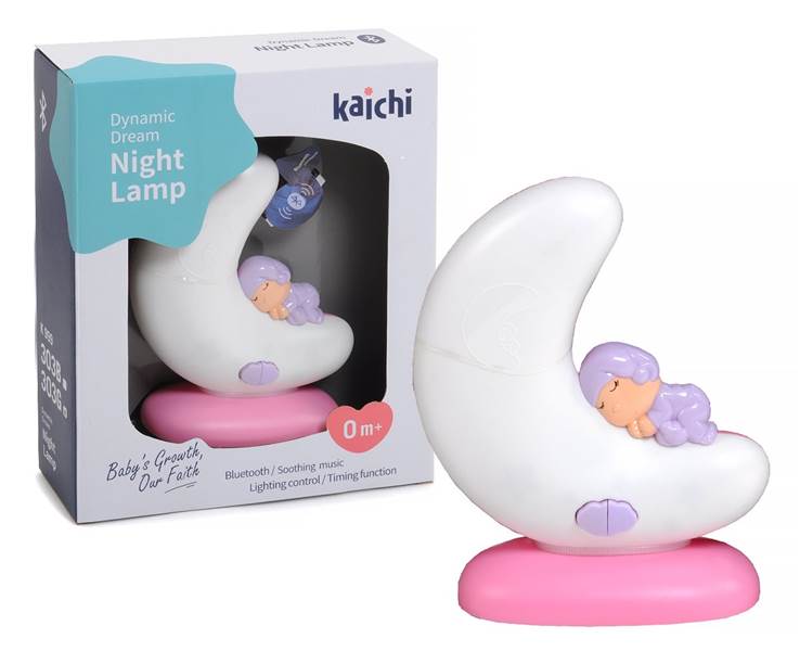 Lampă Veghe Bluetooth Pink Moon Kaichi