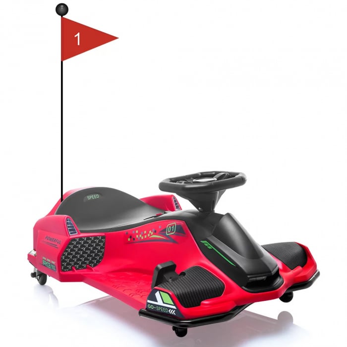 Kart Electric Hollicy Rider 360, 24V, Roșu
