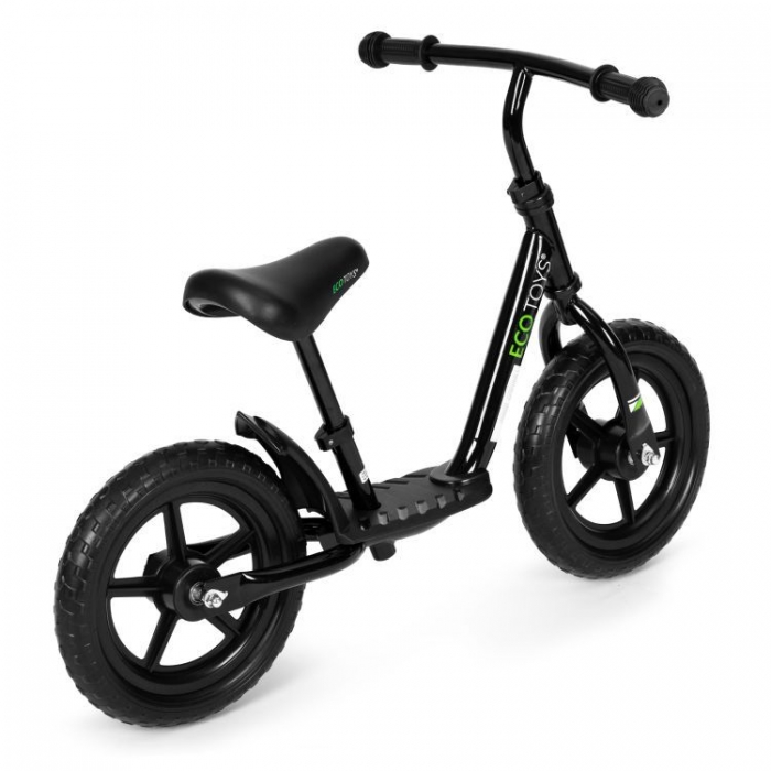 Bicicleta fara pedale Ecotoys, EVA, Negru - imagine 2