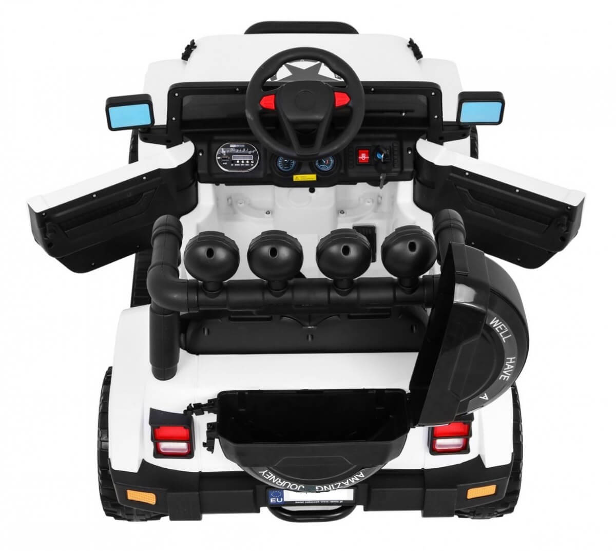 Masinuta Electrica 4x4 FULL TIME Alb Autokids - imagine 7