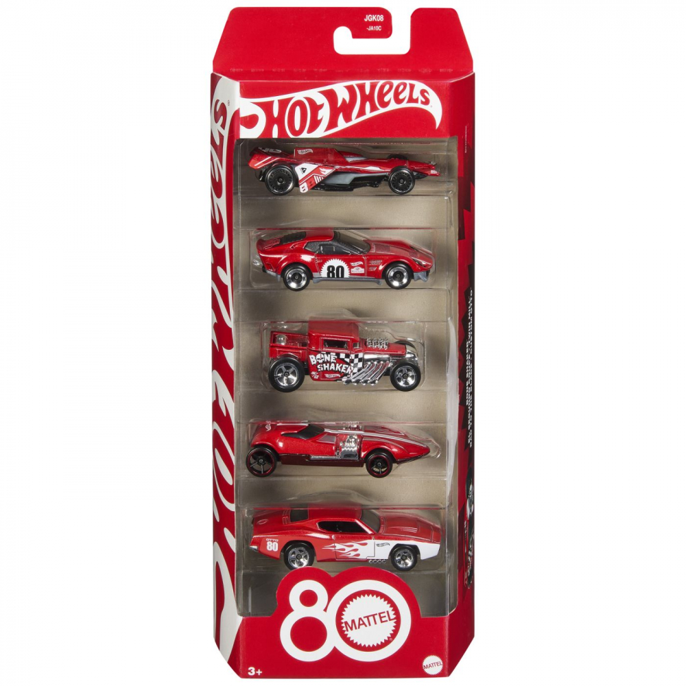 Hot Wheels Mattel - Set 5 Masinute Aniversare 80 Ani