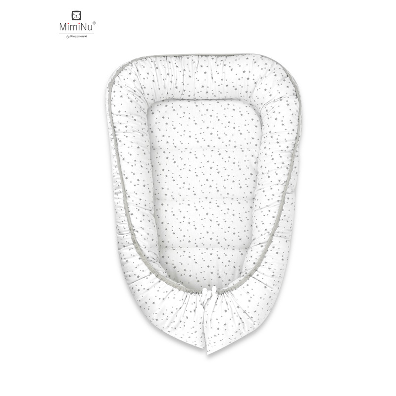 Cosulet Bebelus Miminu Cocoon Mini Gray Stars - imagine 2