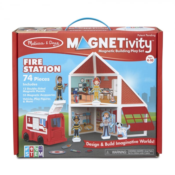 Melissa & Doug - Stație Pompieri Magnetică