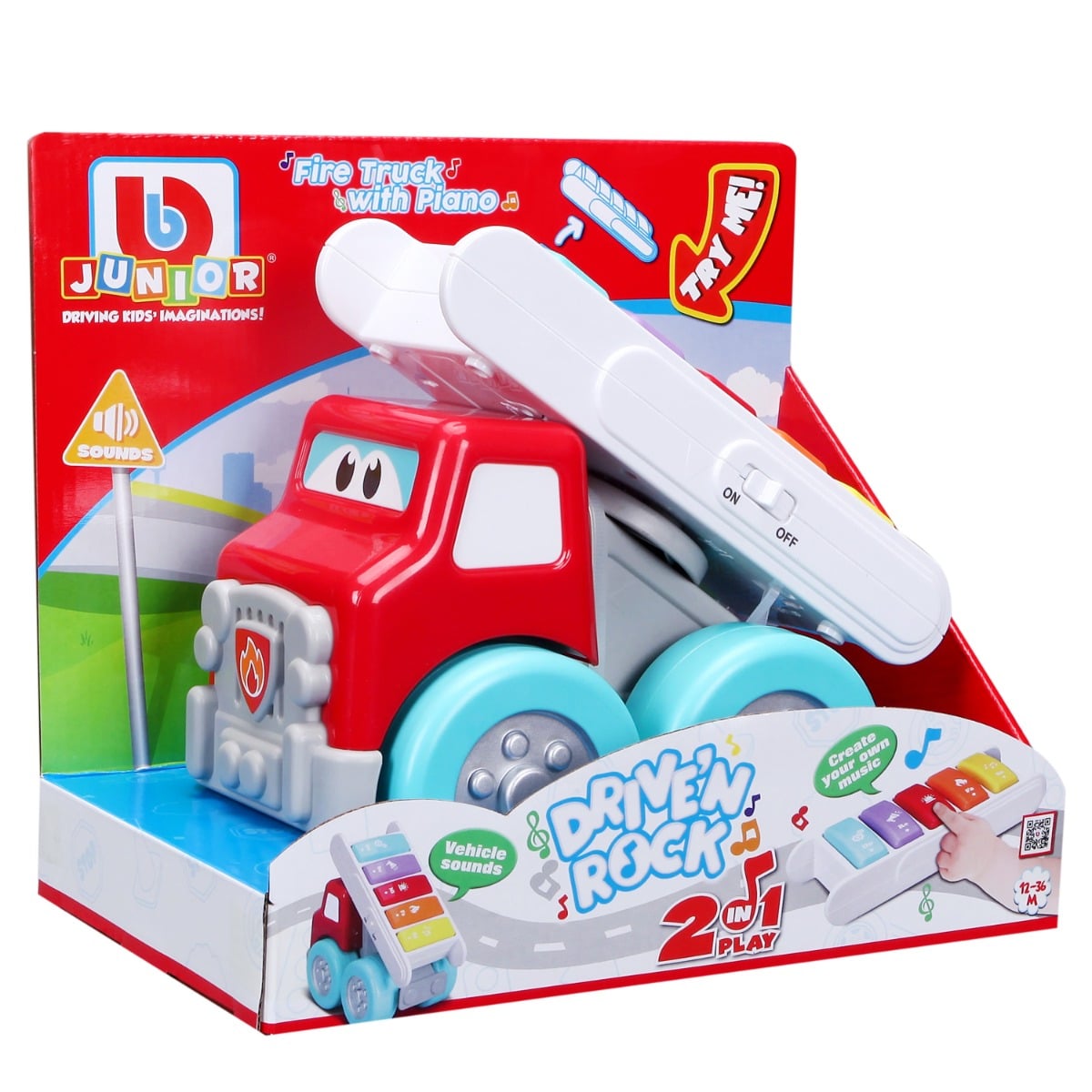 Primul meu camion muzical Bburago Junior, Rosu