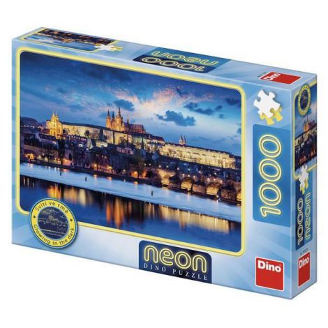Puzzle Neon Castelul Praga 1000 Piese Dinotoys