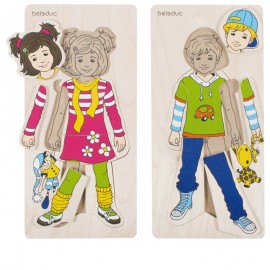 Puzzle Lemn Îmbrăcăm Copiii Beleduc