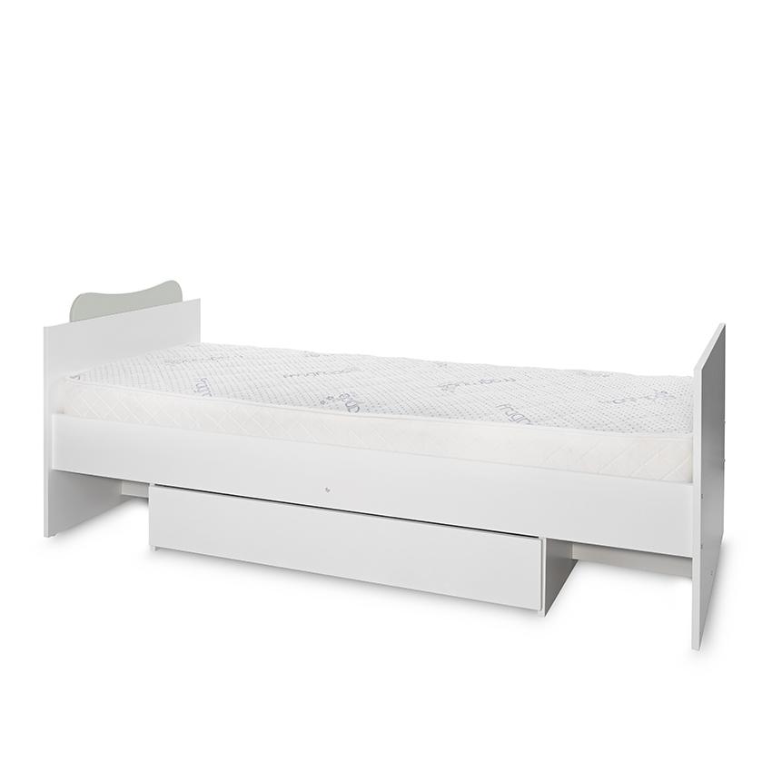 Patut Modular Lorelli, 5 Configurii, Multi White Milky Green - imagine 3