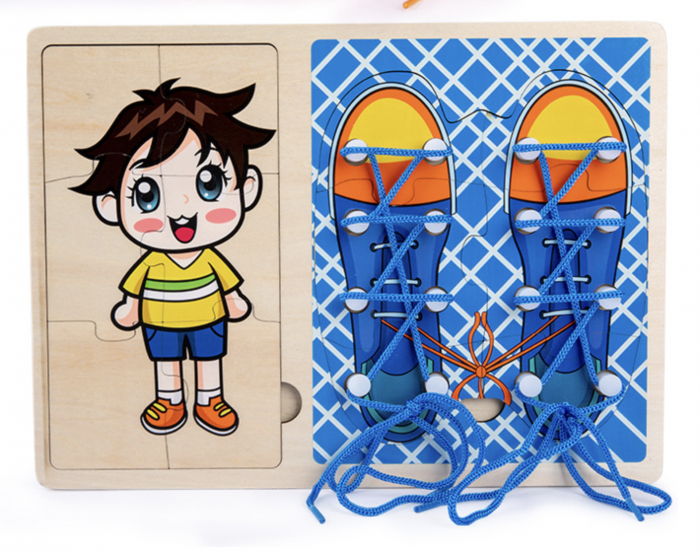 Puzzle Montessori Krista - Invata sa legi sireturile
