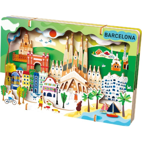 Kit 3D Barcelona Avenir - Puzzle Lemn Educativ - imagine 3