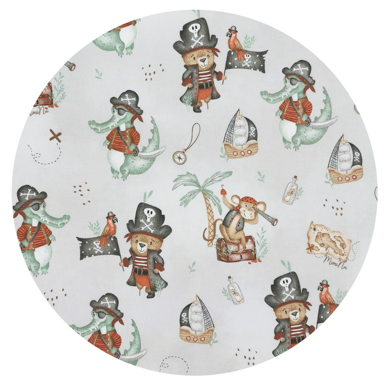 Paturică Înfășat Miminu Pirates, 75x75 cm, Bumbac