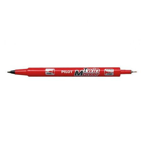 Marker Pilot Twin Begreen 0.4 mm Rosu, Eco