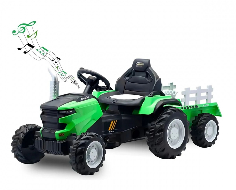 Tractor Electric Nichiduta Powerful Green 12V - imagine 3