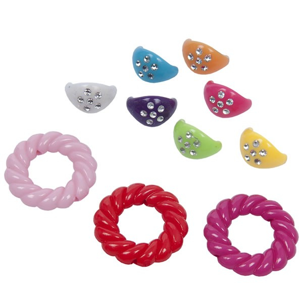 Set 20 Bijuterii Plastic Colorart, 20mm