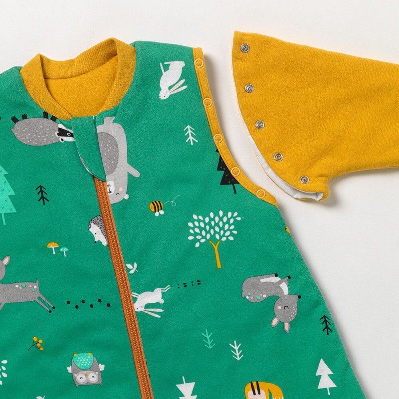 Sac de dormit Woodland Animals, manșă detașabilă - imagine 2