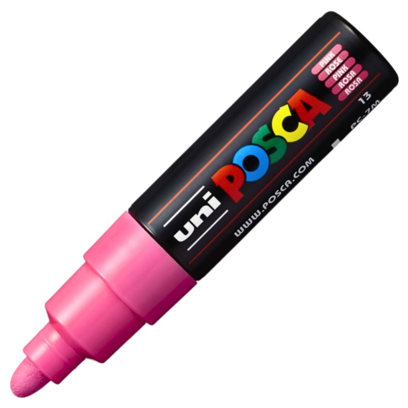 Marker Posca PC-7M Roz, Varf Conic 4.5-5.5mm