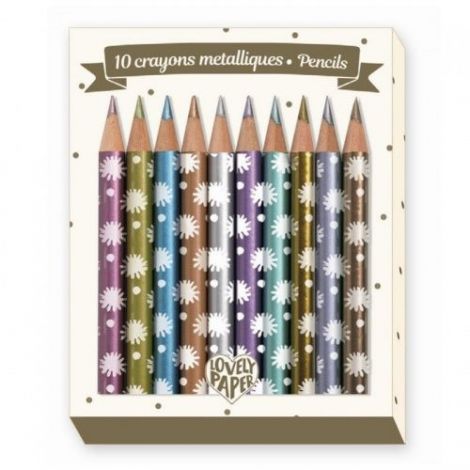 Creioane metalice Djeco Chichi Set 10 buc