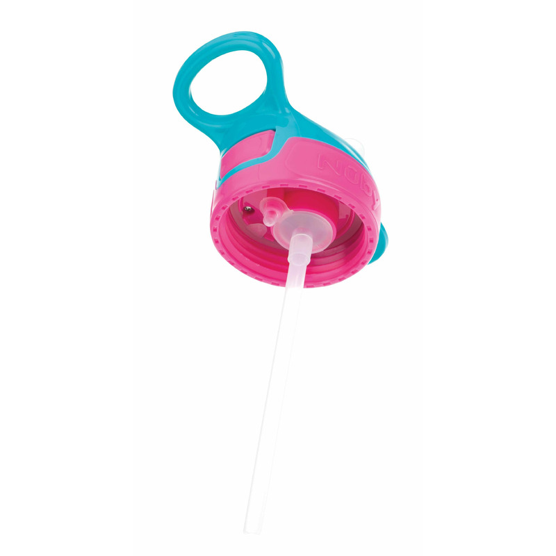 Cana Sport Nuby Roz cu Pai Moale, 360 ml - imagine 2