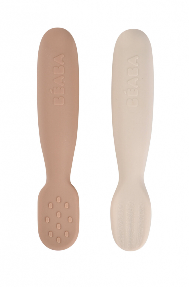 Set 2 lingurițe silicon Beaba Praline Clay - imagine 2
