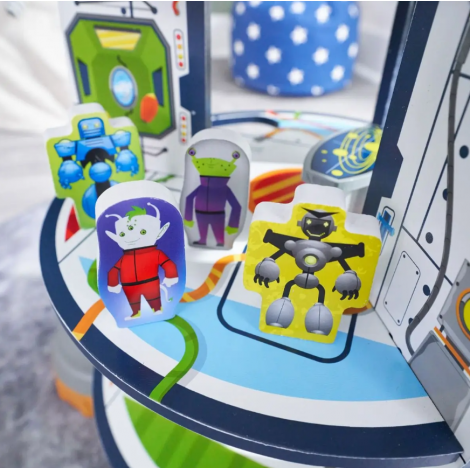 Racheta lemn Kidkraft | Set joaca 5 nivele - imagine 5