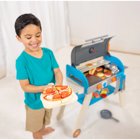 Set Bucătărie Grill Pizza Melissa & Doug Lemn - imagine 6