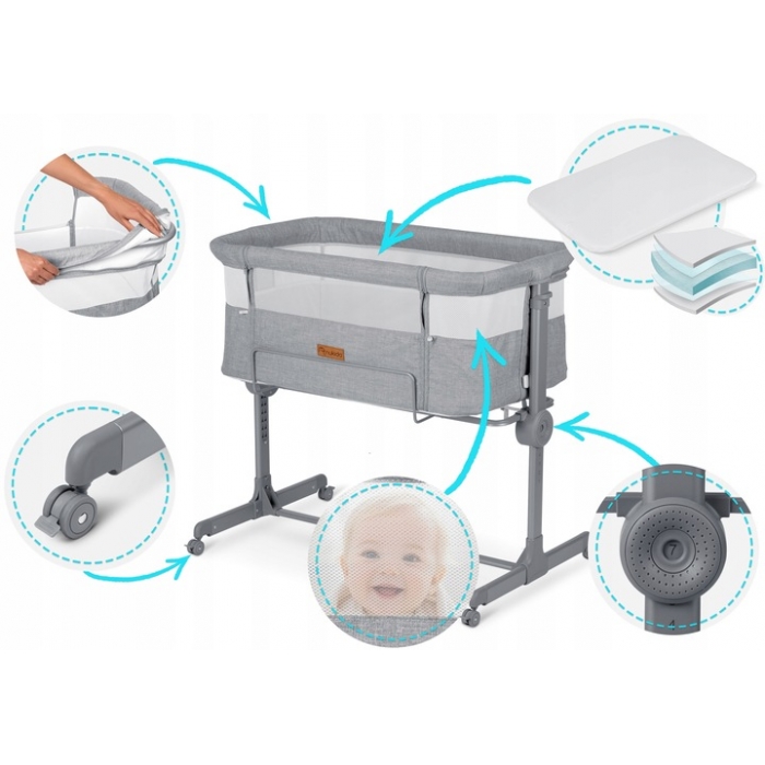 Patut culisant Nukido NK-243 Gri - Proximitate și siguranță - imagine 5