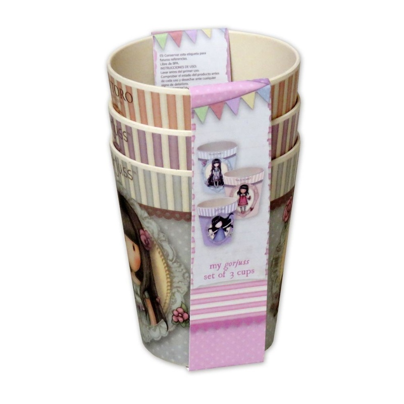 Set 3 pahare Gorjuss bambus ecologic