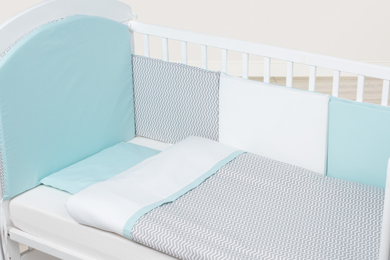 Set Pat Bubaba 10 Piese Chevron Grey Turquoise