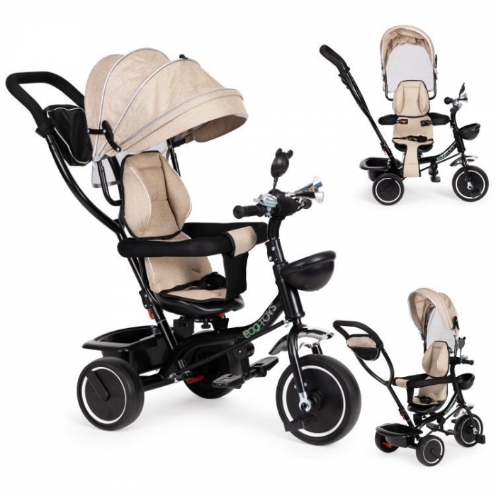 Tricicleta Ecotoys JM-066-9 Roșu cu Scaun Rotativ - imagine 7