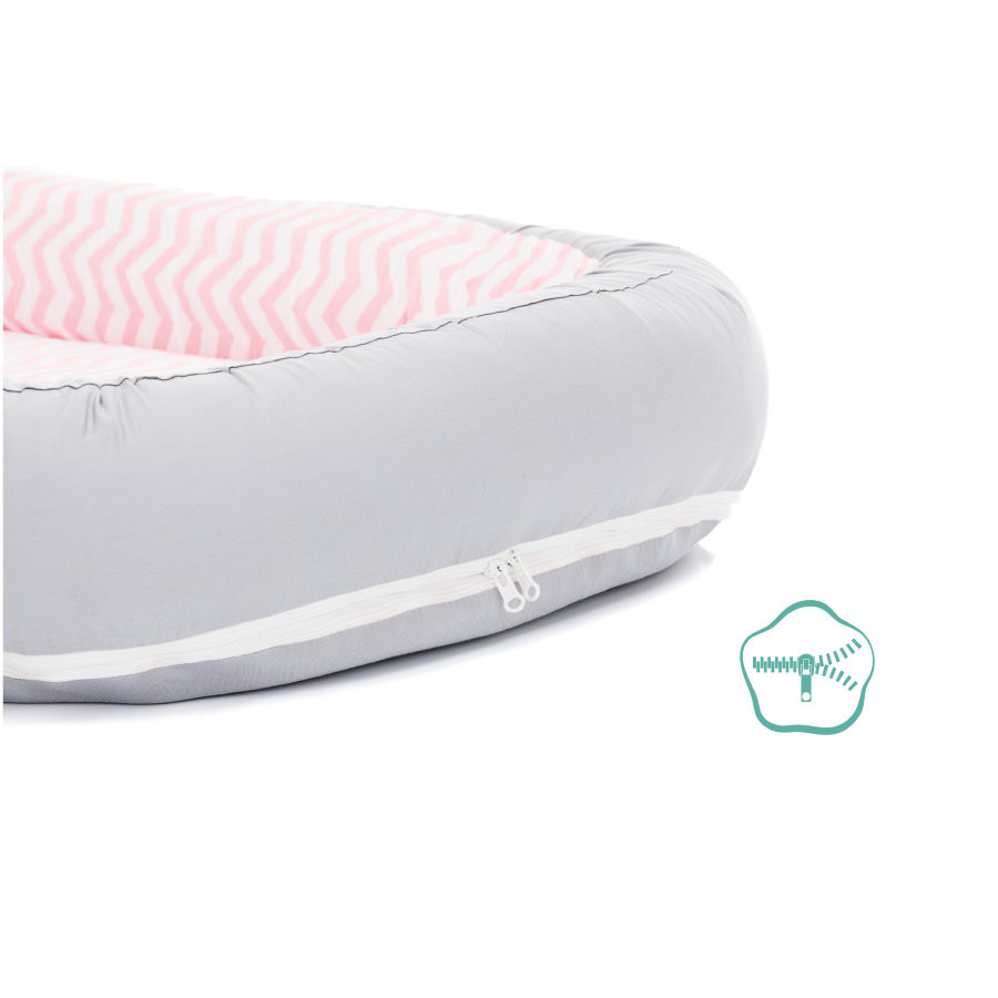 Baby Nest Fillikid Pink 90x40 cm, Detasabil - imagine 2