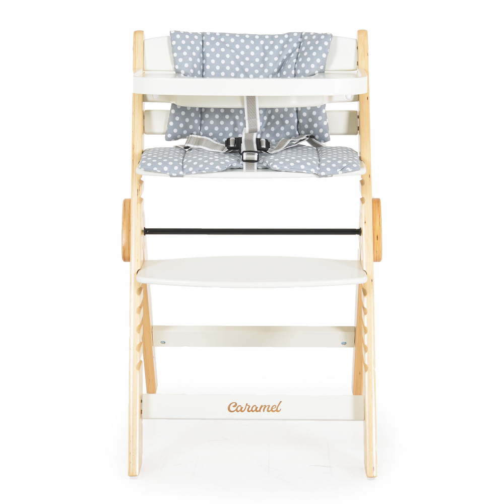 Scaun Cangaroo 2in1 Caramel White - lemn reglabil - imagine 5