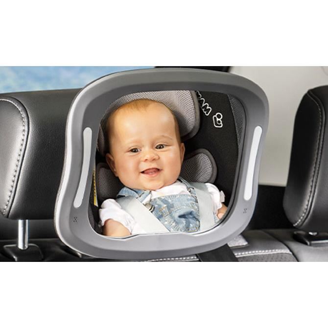 Oglindă Siguranță Auto Reer BabyView cu LED - imagine 4