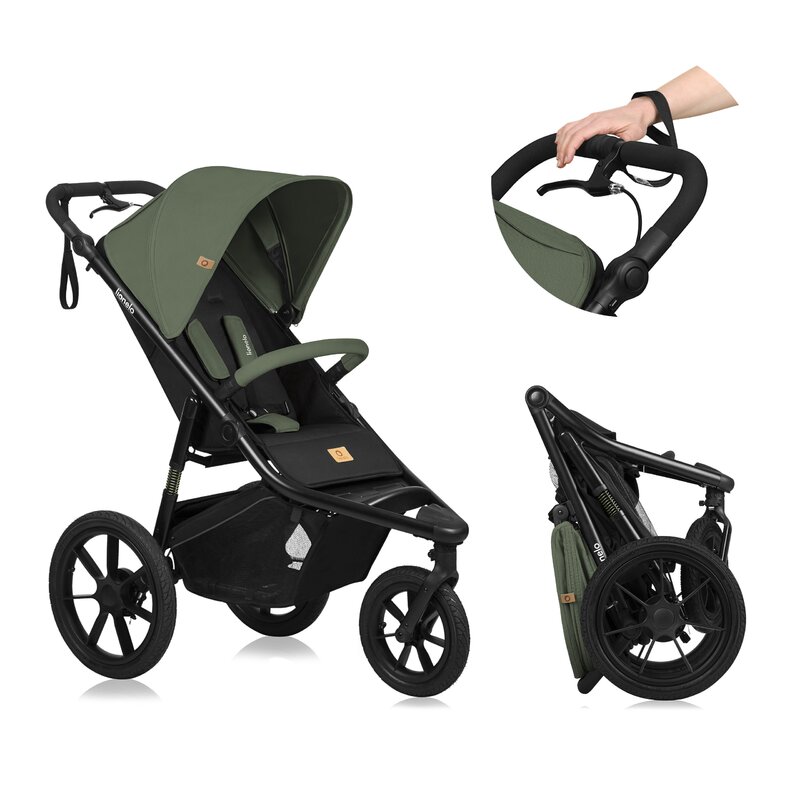 Carucior Sport Lionelo Azura, Pliabil, Verde - imagine 10