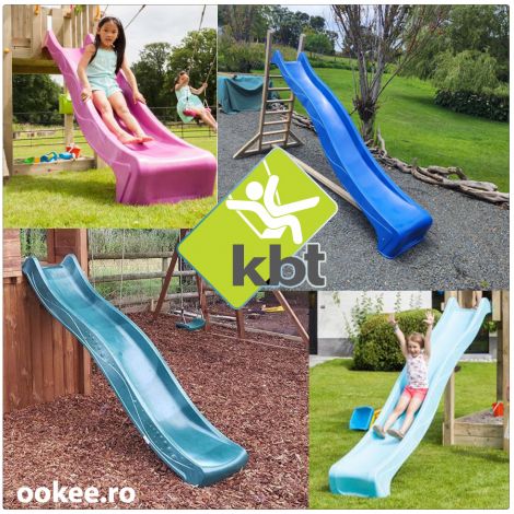 Tobogan Sline 2.9m KBT HDPE Verde cu Apă - imagine 2