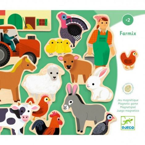 Fermix Djeco - Joc Magnetic Farmă Animale