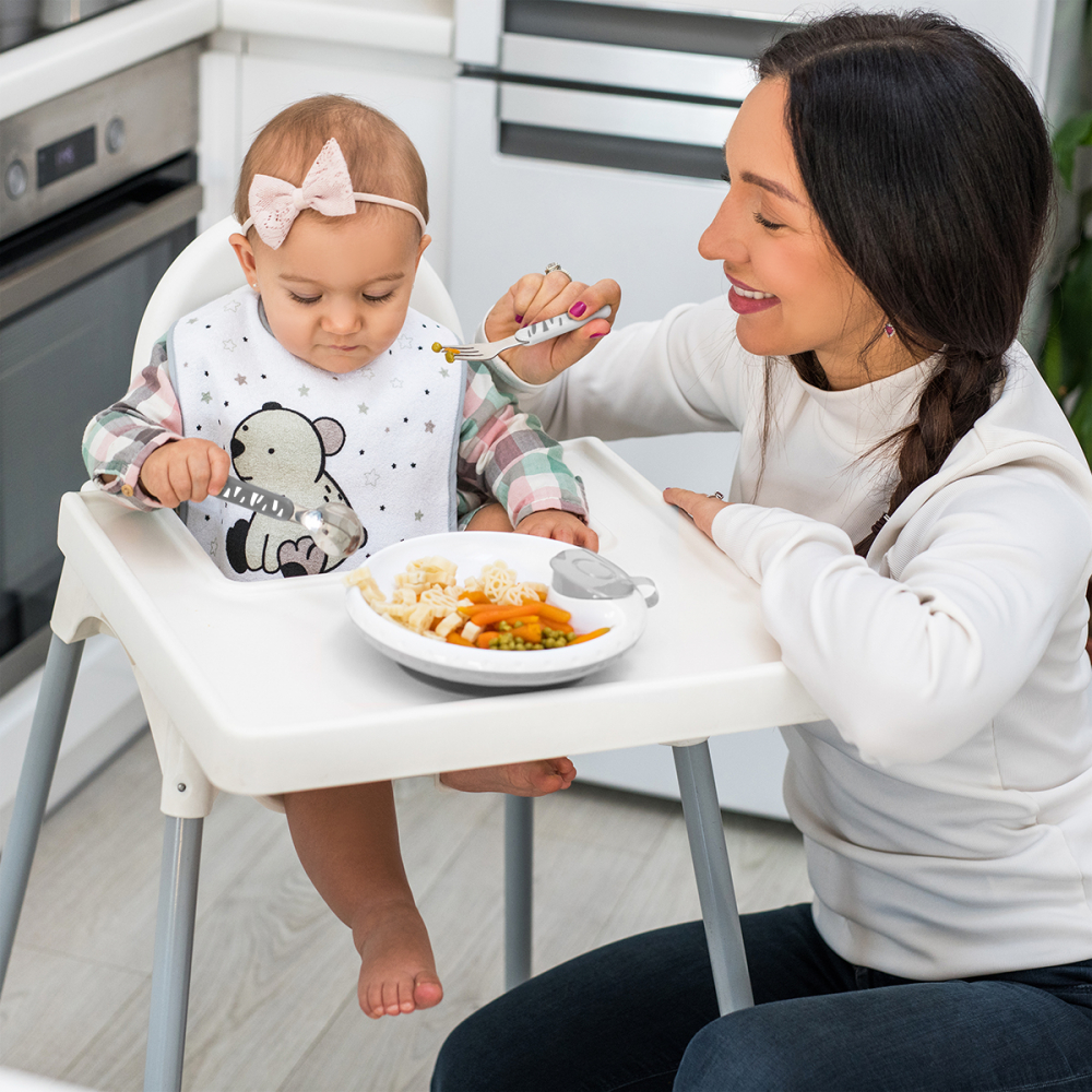 Set tacamuri inox Babyono, pentru invatare - imagine 2