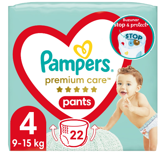 Pampers Premium Care Pants 4, 9-15kg, 22 buc - imagine 7