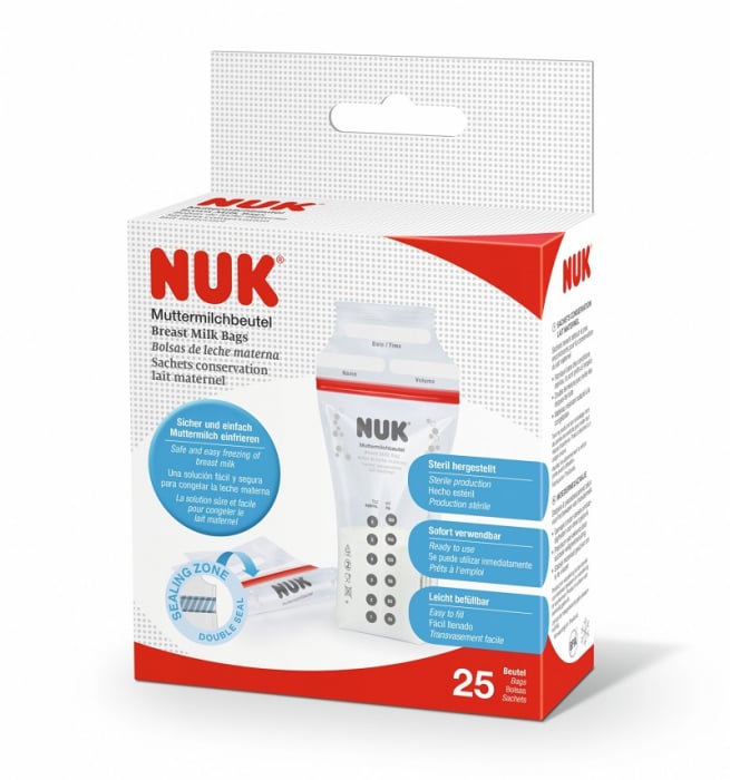 Pungi Stocare Lapte NUK 25 buc