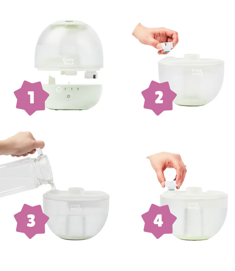 Umidificator Badabulle Bubble cu Lampa Veghe - imagine 2